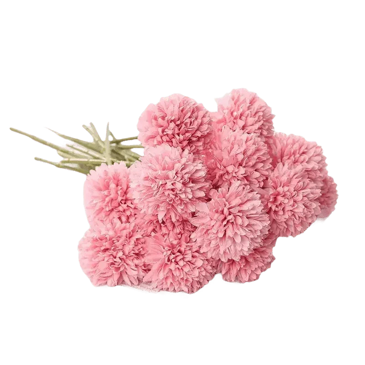 Pink and White Silk Kiku Flowers Bouquet - GiFTiFY