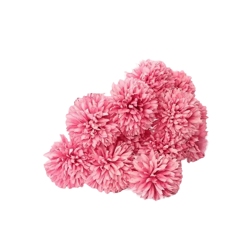 Pink and White Silk Kiku Flowers Bouquet Flower by Yajia Decorative Store