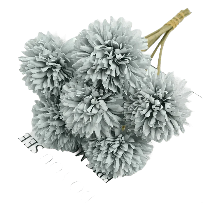Pink and White Silk Kiku Flowers Bouquet Flower by Yajia Decorative Store