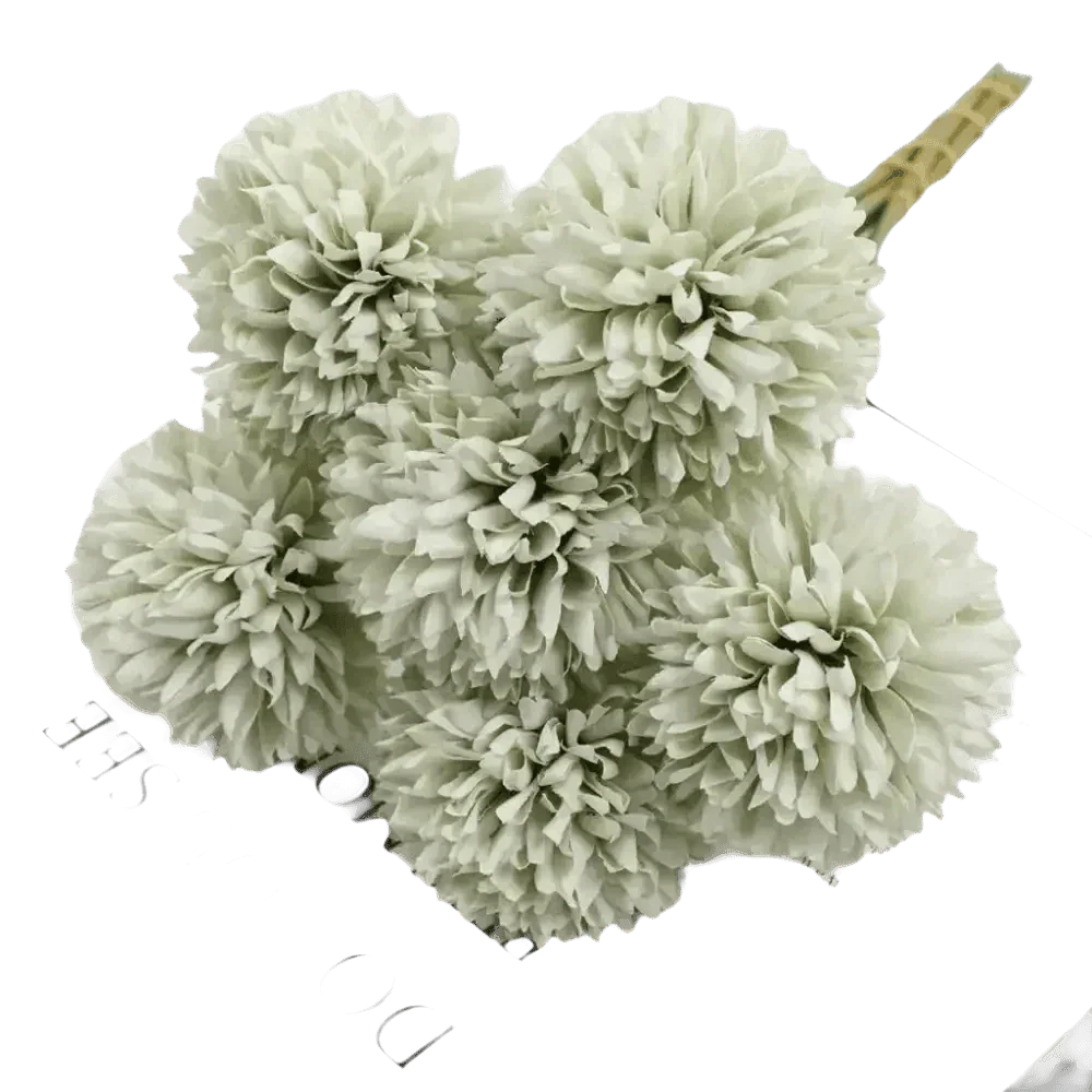 Pink and White Silk Kiku Flowers Bouquet Flower by Yajia Decorative Store
