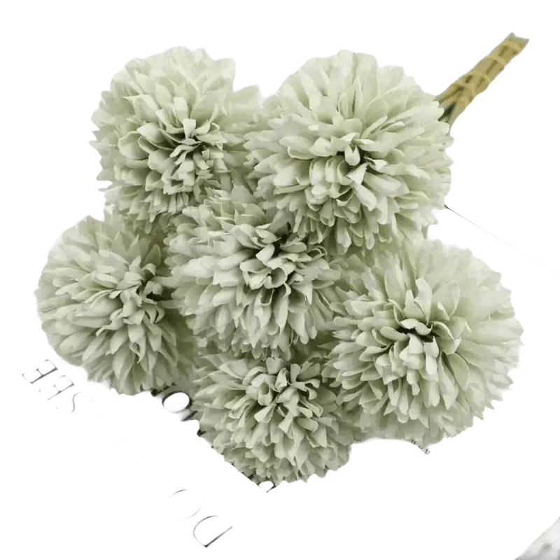 Pink and White Silk Kiku Flowers Bouquet Flower by Yajia Decorative Store