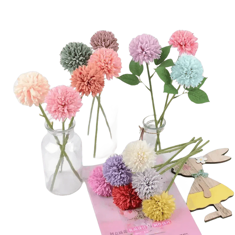Pink and White Silk Kiku Flowers Bouquet - GiFTiFY
