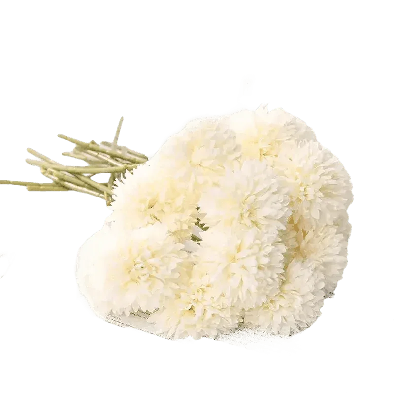 Pink and White Silk Kiku Flowers Bouquet Flower by Yajia Decorative Store