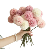 Pink and White Silk Kiku Flowers Bouquet - GiFTiFY