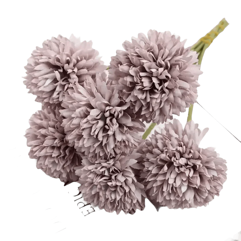 Pink and White Silk Kiku Flowers Bouquet Flower by Yajia Decorative Store
