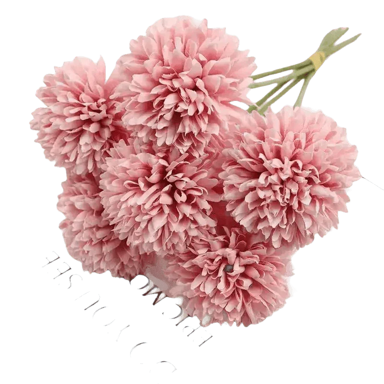 Pink and White Silk Kiku Flowers Bouquet - GiFTiFY