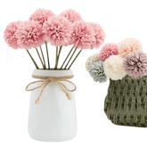Pink and White Silk Kiku Flowers Bouquet - GiFTiFY