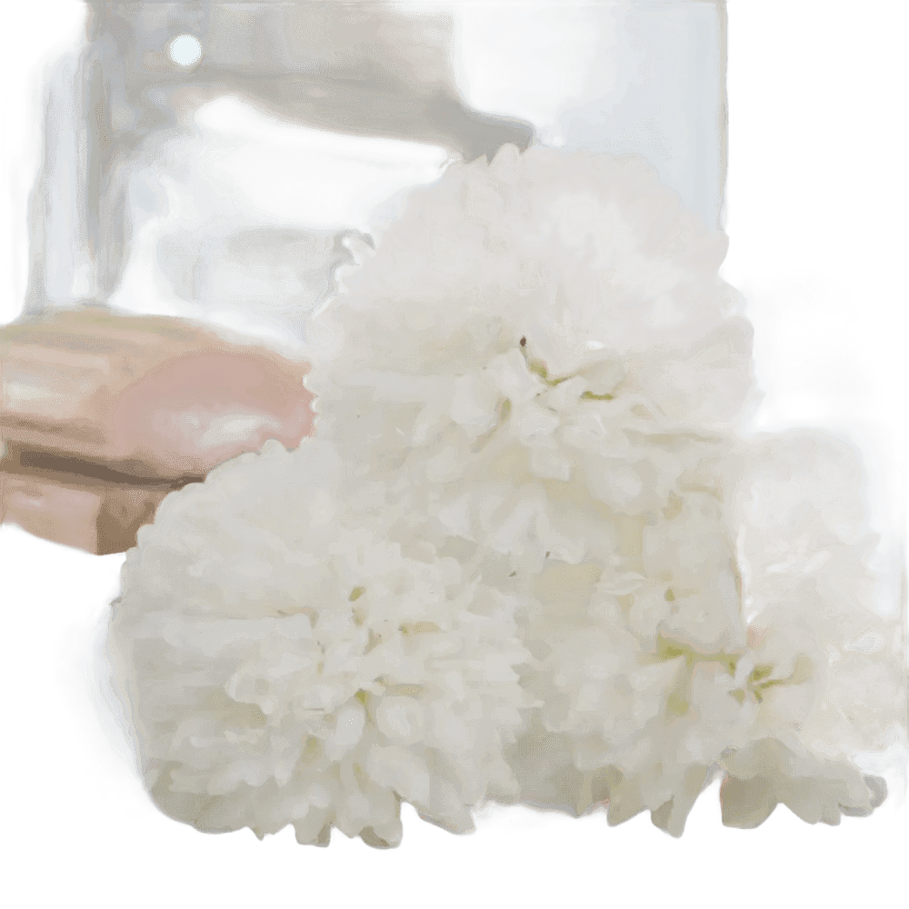 Pink and White Silk Kiku Flowers Bouquet Flower by Yajia Decorative Store