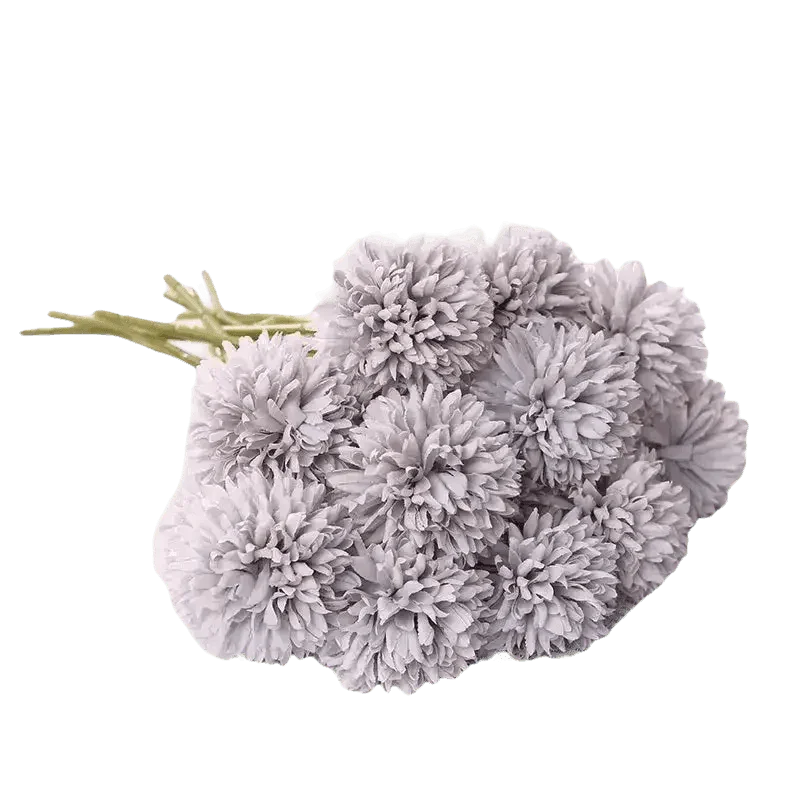 Pink and White Silk Kiku Flowers Bouquet Flower by Yajia Decorative Store