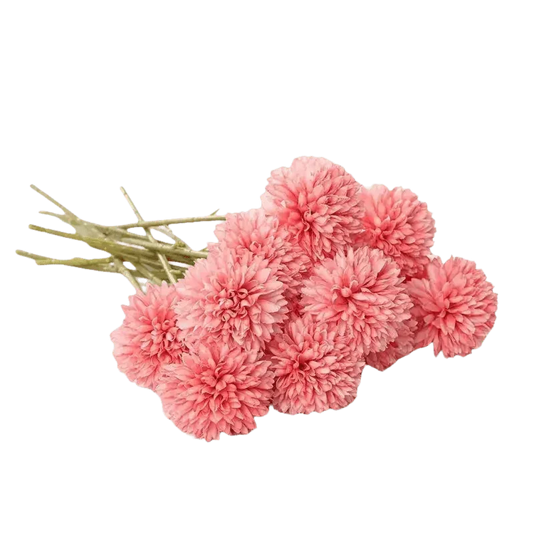 Pink and White Silk Kiku Flowers Bouquet - GiFTiFY