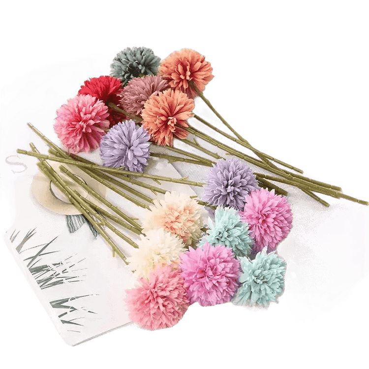 Pink and White Silk Kiku Flowers Bouquet - GiFTiFY