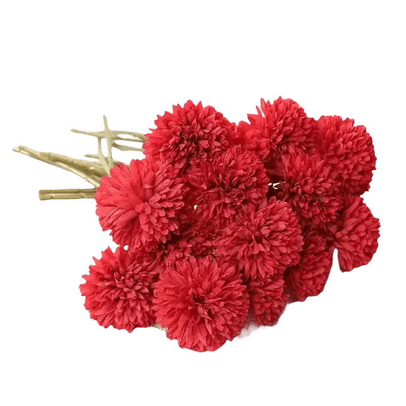 Pink and White Silk Kiku Flowers Bouquet Flower by Yajia Decorative Store