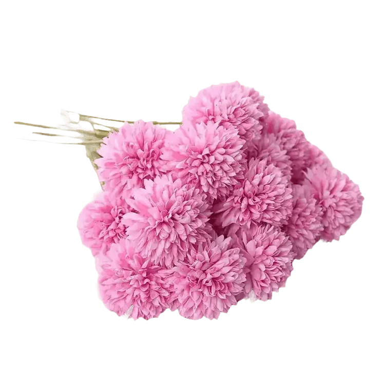 Pink and White Silk Kiku Flowers Bouquet - GiFTiFY
