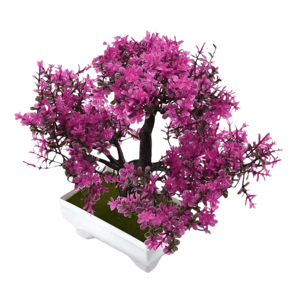 Pink Bonsai Small Tree Pot Artificial Plant fake trees by Wonderful Ween Store