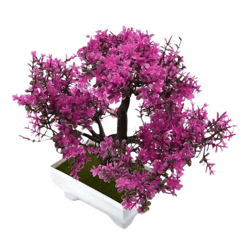 Pink Bonsai Small Tree Pot Artificial Plant fake trees by Wonderful Ween Store
