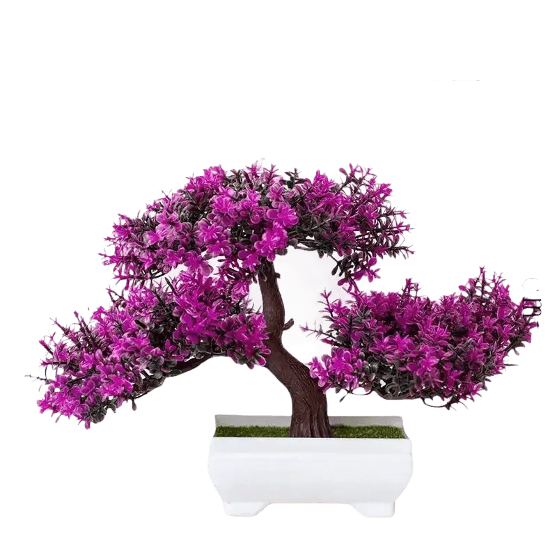 Pink Bonsai Small Tree Pot Artificial Plant fake trees by Wonderful Ween Store