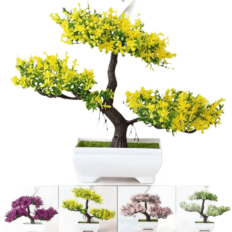 Pink Bonsai Small Tree Pot Artificial Plant fake trees by Wonderful Ween Store