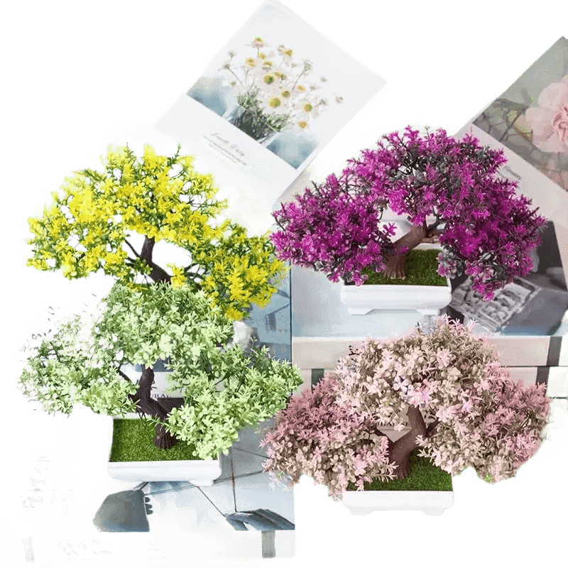 Pink Bonsai Small Tree Pot Artificial Plant - GiFTiFY