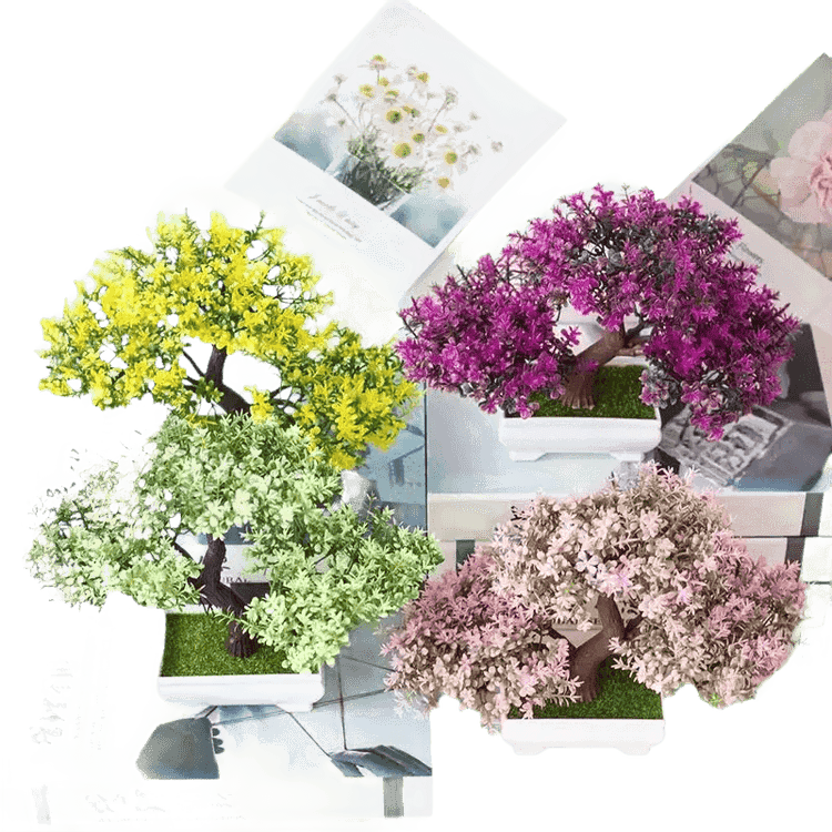 Pink Bonsai Small Tree Pot Artificial Plant - GiFTiFY