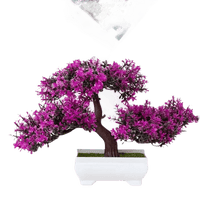 Rosa Bonsai Kleiner Baumtopf Künstliche Pflanze