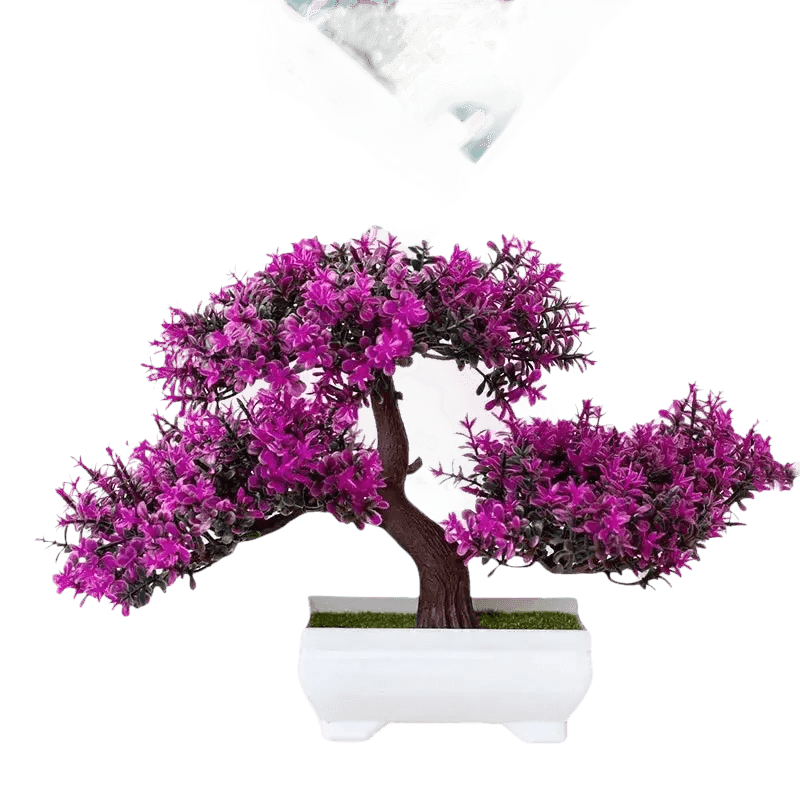 Pink Bonsai Small Tree Pot Artificial Plant fake trees by Wonderful Ween Store
