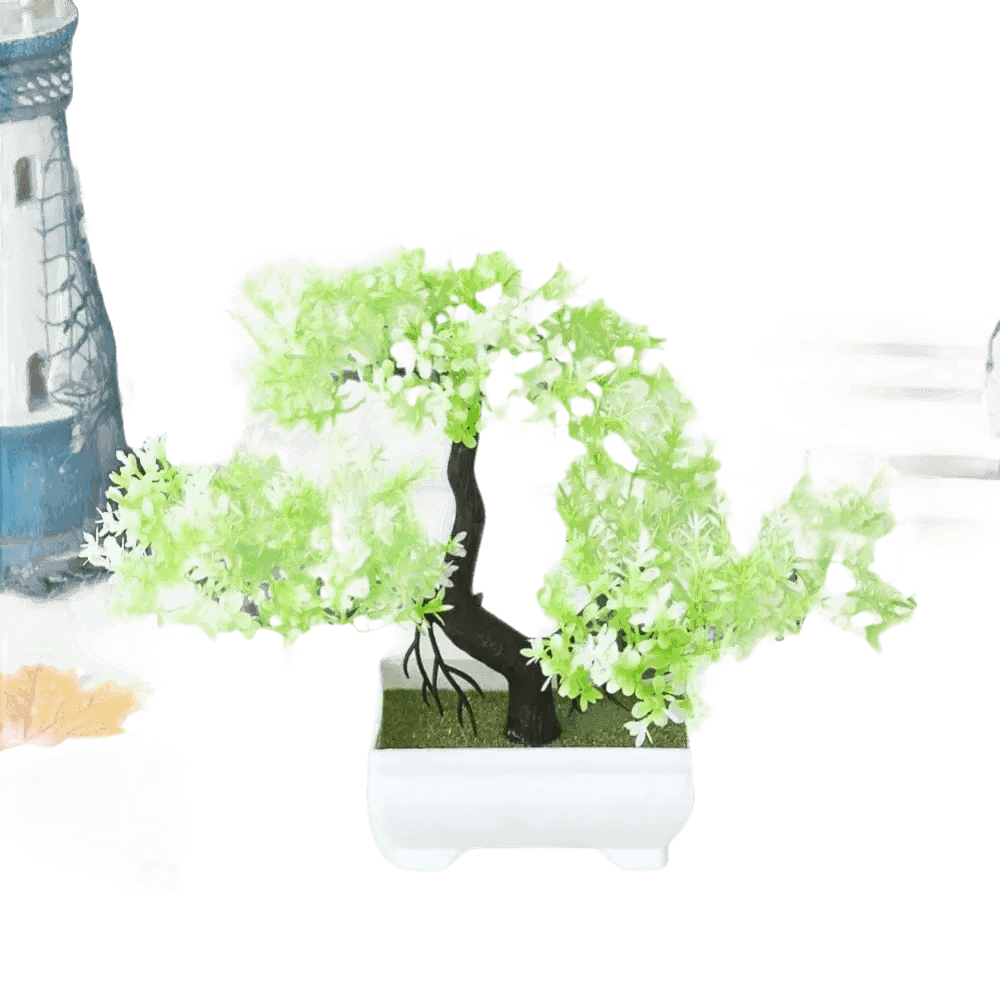 Pink Bonsai Small Tree Pot Artificial Plant fake trees by Wonderful Ween Store