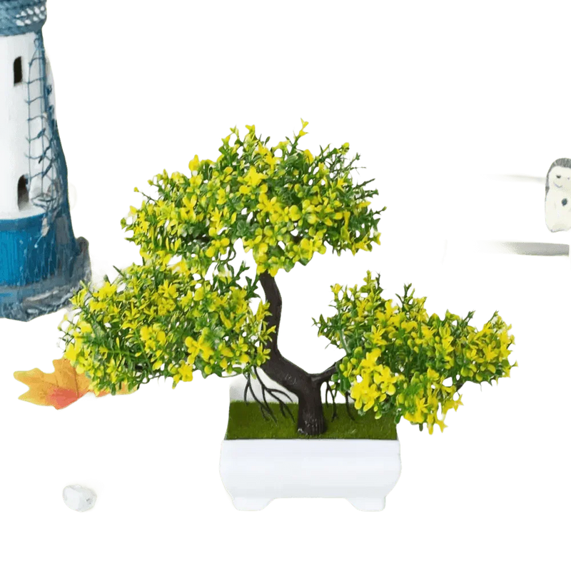 Pink Bonsai Small Tree Pot Artificial Plant fake trees by Wonderful Ween Store