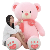 Pink Plush Teddy Bear with Heart Big Size Teddy Bear 100cm Plush Toy Pink 100cm Plush Toy Teddy Bear - GiFTiFY