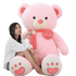 Pink Plush Teddy Bear with Heart Big Size Teddy Bear 100cm Plush Toy Pink 100cm Plush Toy Teddy Bear - GiFTiFY