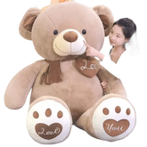 Pink Plush Teddy Bear with Heart Big Size Teddy Bear 100cm Plush Toy Pink 100cm Plush Toy Teddy Bear - GiFTiFY