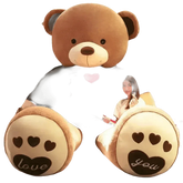 Pink Plush Teddy Bear with Heart Big Size Teddy Bear 100cm Plush Toy Pink 100cm Plush Toy Teddy Bear - GiFTiFY