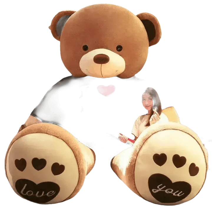 Pink Plush Teddy Bear with Heart Big Size Teddy Bear 100cm Plush Toy Pink 100cm Plush Toy Teddy Bear - GiFTiFY