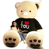 Pink Plush Teddy Bear with Heart Big Size Teddy Bear 100cm Plush Toy Pink 100cm Plush Toy Teddy Bear - GiFTiFY