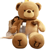 Pink Plush Teddy Bear with Heart Big Size Teddy Bear 100cm Plush Toy Pink 100cm Plush Toy Teddy Bear - GiFTiFY