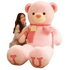 Pink Plush Teddy Bear with Heart Big Size Teddy Bear 100cm Plush Toy Pink 100cm Plush Toy Teddy Bear - GiFTiFY