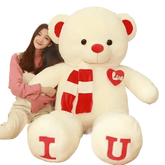 Pink Plush Teddy Bear with Heart Big Size Teddy Bear 100cm Plush Toy Pink 100cm Plush Toy Teddy Bear - GiFTiFY