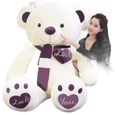 Pink Plush Teddy Bear with Heart Big Size Teddy Bear 100cm Plush Toy Pink 100cm Plush Toy Teddy Bear - GiFTiFY