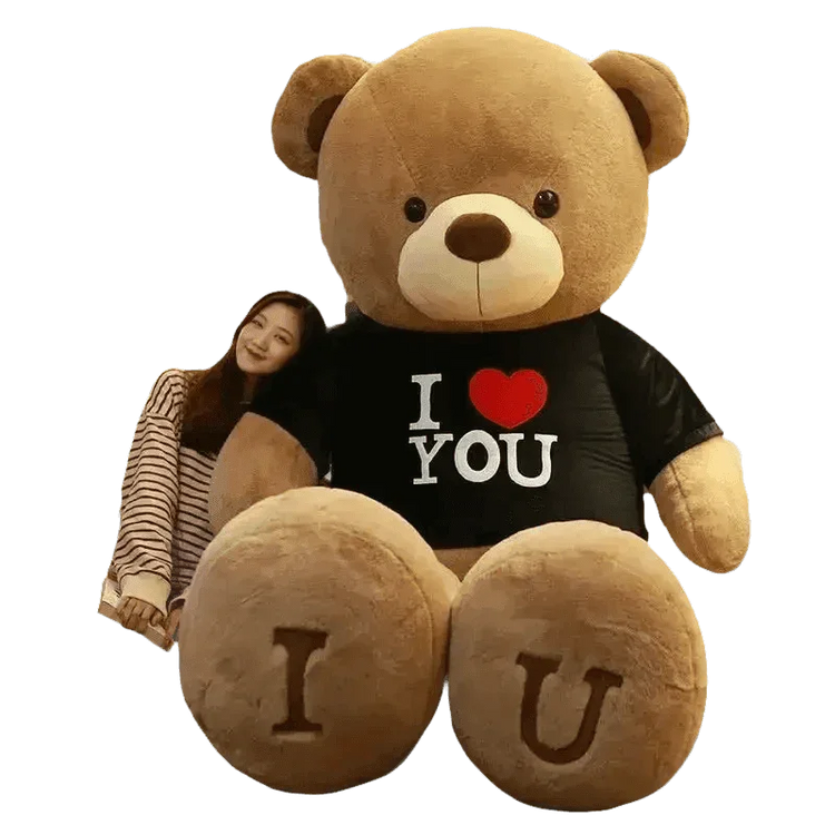 Pink Plush Teddy Bear with Heart Big Size Teddy Bear 100cm Plush Toy Pink 100cm Plush Toy Teddy Bear - GiFTiFY