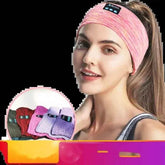 Pink Orange Bluetooth Running Headscarf Wireless Eye Mask, sleep mask headphones bluetooth - GiFTiFY