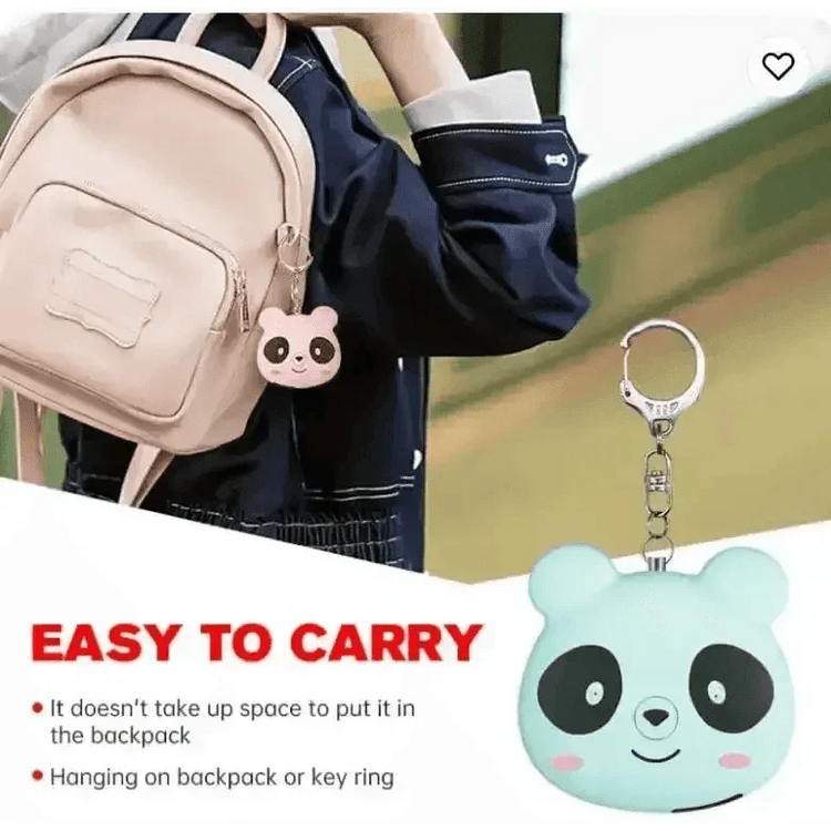 Pink Panda Cute Rechargeable Personal Alarm Keychain - GiFTiFY