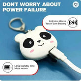 Pink Panda Cute Rechargeable Personal Alarm Keychain - GiFTiFY
