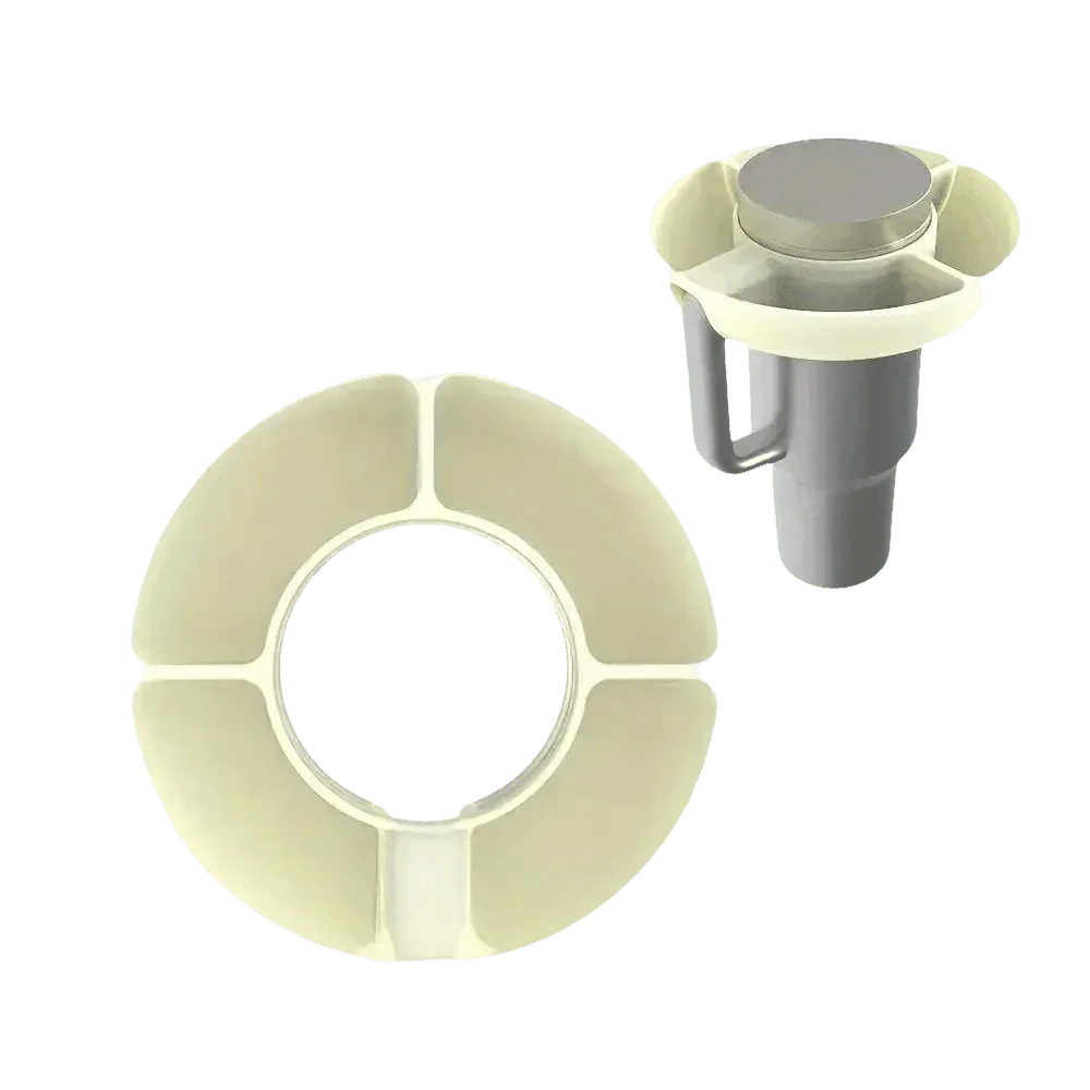 Pink Silicone Snack Bowl with Cup Holder - GiFTiFY