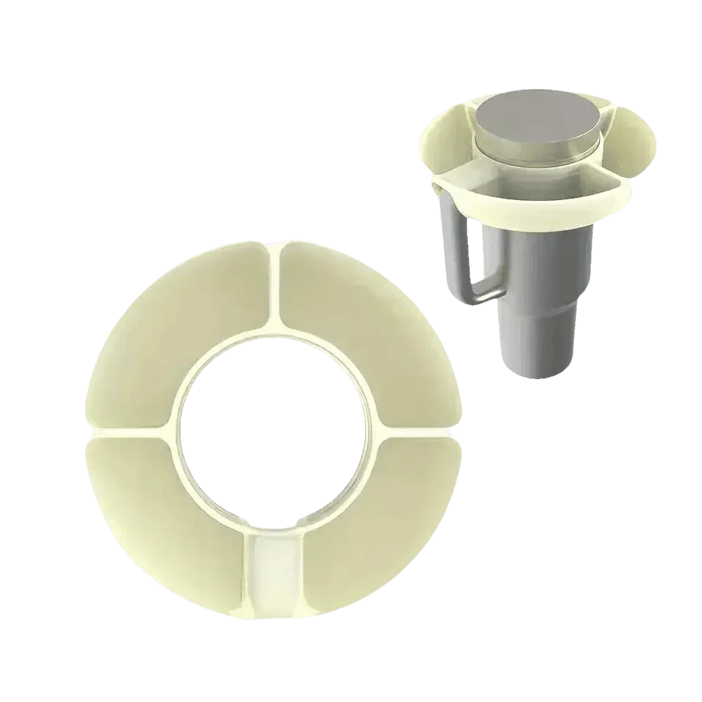 Pink Silicone Snack Bowl with Cup Holder - GiFTiFY