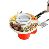 Pink Silicone Snack Bowl with Cup Holder - GiFTiFY