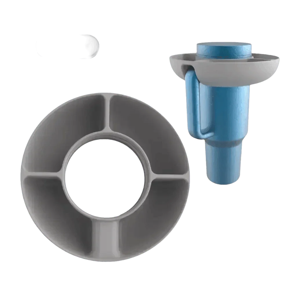 Pink Silicone Snack Bowl with Cup Holder - GiFTiFY