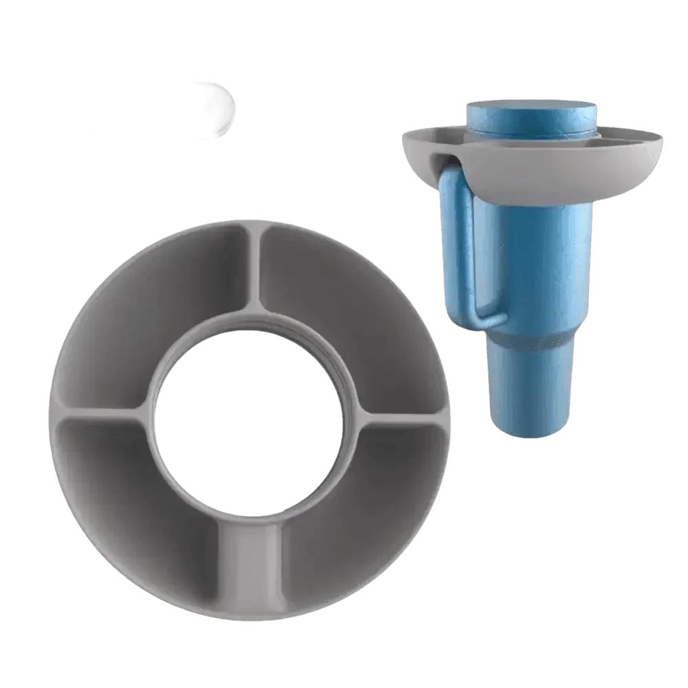 Pink Silicone Snack Bowl with Cup Holder - GiFTiFY