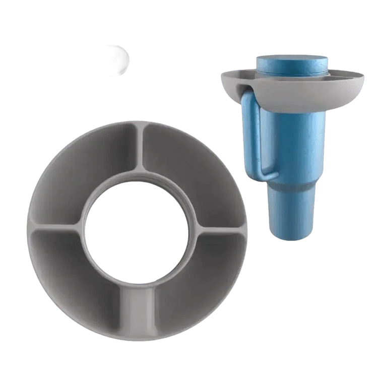 Pink Silicone Snack Bowl with Cup Holder - GiFTiFY