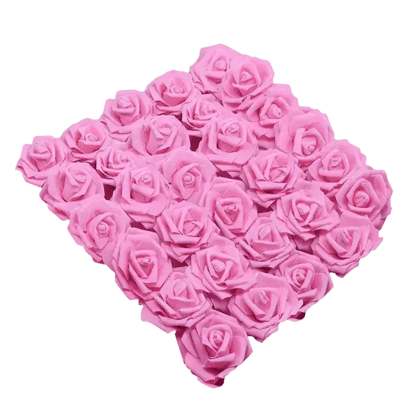 Pink White Foam Rose Flowers Bouquet - GiFTiFY