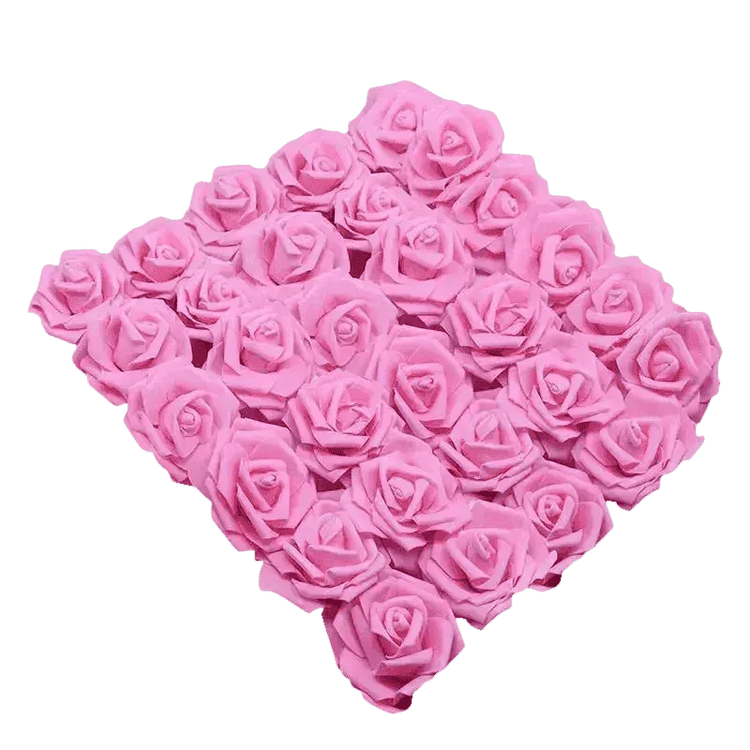 Pink White Foam Rose Flowers Bouquet - GiFTiFY