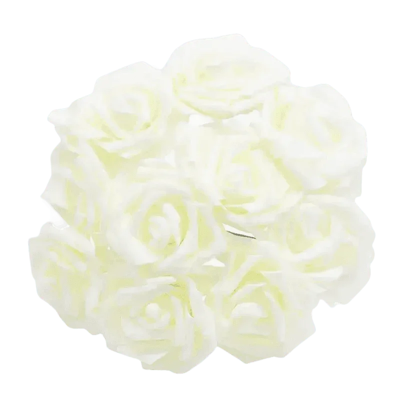 Pink White Foam Rose Flowers Bouquet - GiFTiFY